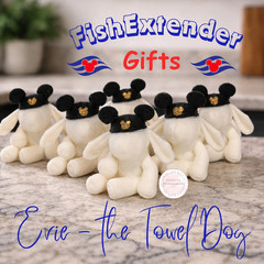 3D DCL Evie the Towel Dog Figure, Keychain, Magnet
