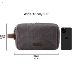 Toiletry Bag for Men, Canvas Travel Toiletry Organizer Dopp Kit Water-resista…