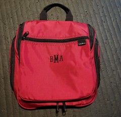 LL Bean Travel Toiletry Bag Personal Organizer Hanging Red Nylon 10&Prime;x9&Prime; »