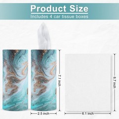SINGARO Car Tissue 7.2 inches (H) x 6.9 (W) x 6.1 (D), Green