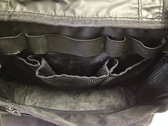 Eddie Bauer Toilet Kit Bag Black Zip Around with 3 Zippered Sections 10 x 9 x 4