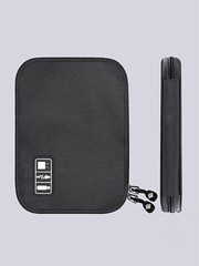 Universal Protective Travel Case for Small Electronics cable Accessories – Black