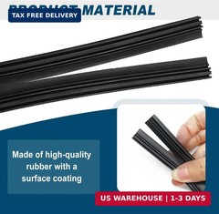 4 Pcs DIY Adjustable Windscreen Wiper Rubber Strips, Windshield Wiper Blades Ref