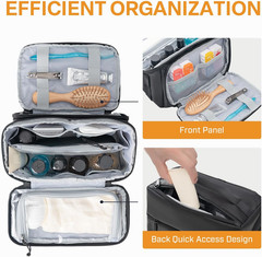 Compact Toiletry Bag for Men and Women Traveling, Wide Open Shaving Dopp Kit, Wa