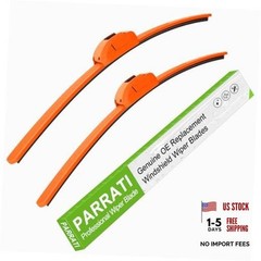 OEM QUALITY 24&Prime; + 20&Prime; Premium All-Season Orange Windshield Wiper Blades (Set