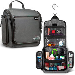 Travel Toiletry Bag for Men and Women – (10.6”x10.6”x3.2”) Large Hanging Toiletr