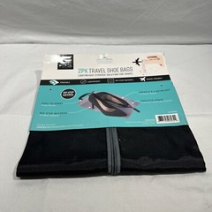 New G Force Set of Two Black and Black Shoe Bags for Travel