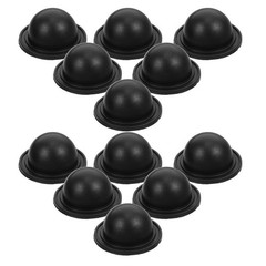 12Pcs Reusable Luggage Feet Protector Pads Black Durable Plastic Suitcase Studs
