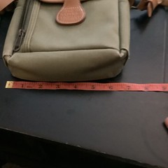 The Nature Company Vintage Crossbody Olive Canvas And Tan Leather Bag