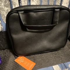 French Connection Luxe Travel Toiletry Organizer Bag Black Multiple Compartments