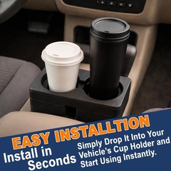 19154712 Cup Holder Compatible with 2007-2013 Chevy Silverado Avalanche Black