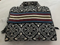 Vera Bradley Hanging Quilted Toiletry Travel Cosmetic Bag Organizer