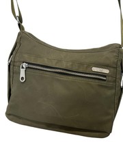 Free Spirit Nylon Crossbody Sling Shoulder Bag – Olive Green – Unisex