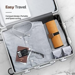 Toiletry Bag for Men, Travel Essentials Travel 7.Khaki Yellow (PU Leather)
