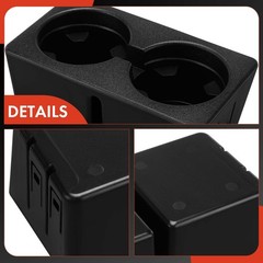 A-Premium Cup Holder Insert Compatible with Chevy Silverado Avalanche Black