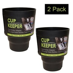 Cup Keeper PLUS Car Cup Holder Adapter Holds Large Containers 2 PACK 54235