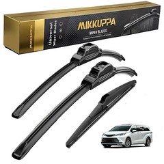 Windshield Wiper Blades 26&Prime;+19&Prime;+16&Prime; Replacement 2005-2010 Toyota Sienna Front