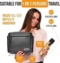Travel Toiletry Bag for Men and Women – (10.6”X10.6”X3.2”) Large Hanging Toiletr