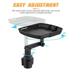 Car Cup Holder Tray Table, Table for Drink Holders Tray, Black