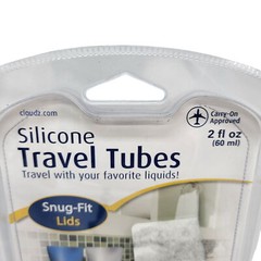 Cloudz BPA-Free Silicone Travel Tubes Toiletry Storage 2 Pack 2 oz Capacity