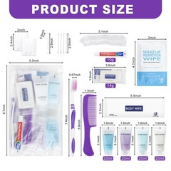 5 Pack Basic Toiletry Kits – Travel Size Personal Hygiene Care Package, Bulk Sup