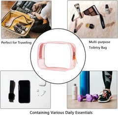 Compact 6.6&Prime;x2.3&Prime;x4.7&Prime; Pink Toiletry Bag, Waterproof Travel Essential for All