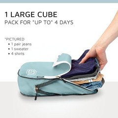 Compression Packing Cubes for Travel – 2 Piece Dusty Teal/White – 2 Piece
