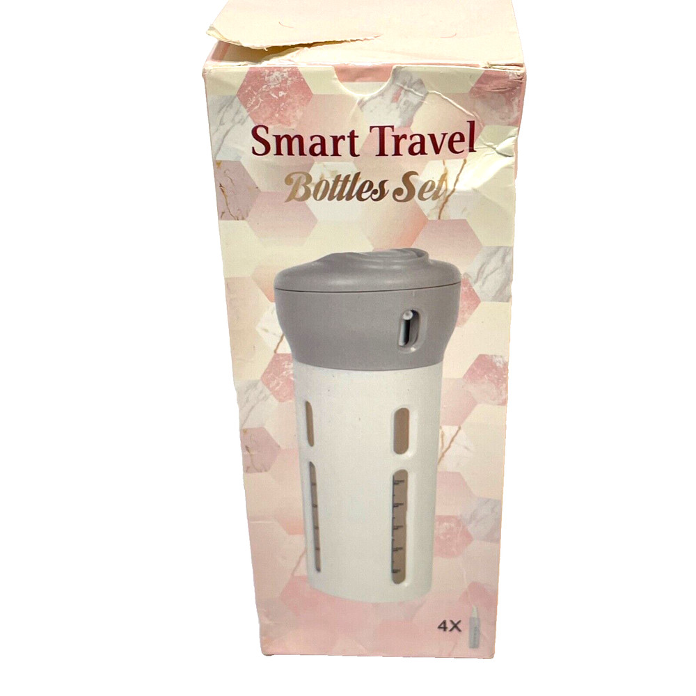 Smart Travel Bottles Set 4 Bottles in One In Box Unused New Old Stock
