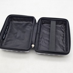 Tumi For Delta Silver Gray Hard Shell Cosmetic Toiletries Zip Travel Case