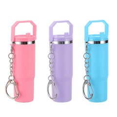 Mini Keychain Cup, 3Pcs for Tumbler, Pink, Light Purple, Blue