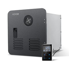 RV Tankless Water Heater, Instant Shower with 15 x 15 inches Black Door and Remo