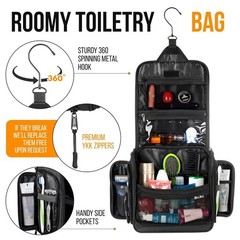 Compact Waterproof Toiletry Organizer – 19 Pockets for Safe Travel Essentials