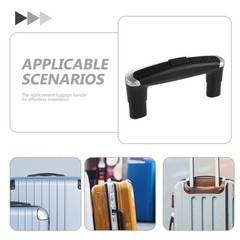 Durable Black Plastic Screw on Suitcase Handle Replacement for Travel Bags