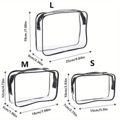 Lot New Packing Cubes Storage Cosmetic Bags Clear & White Set Lot of 3 New