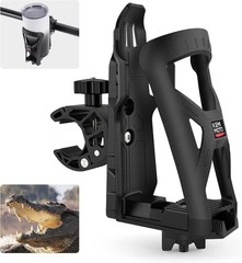 Motorcycle ATV Cup Holder 360° Rotating Crocodile Clamp Fits Bottles up to 3.5in