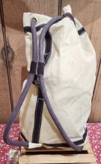 Australian Bag Outfitters Tan Brown Canvas Leather Duffle Backpack Travel Bag