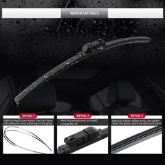 Porsche Macan Windshield Wiper Blades Front Rear All-Season 2-Piece Set
