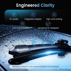 Pack of 3 Wiper Blades 25&Prime;+22&Prime;+15&Prime;; Lab Tested 500K Endurance & High/Low Temp…