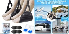 Reposapiés para avión, hamaca portátil para pies para viajes en avión reposapiés