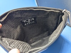 TUMI for Delta Airline Amenity Kit Travel Zipper Pouch Gray
