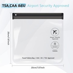 4Pcs Clear TSA Approved Security Toiletry Bag Quart Size for UK & Carry-on …