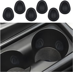 6PCS Car Cup Position Limiter,Silicone Holder Insert with Black