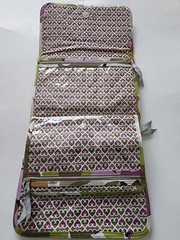 Vera Bradley « Portobello Road » travel case, organizer, trifold, 7 1/2&Prime; X 10&Prime;