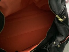 Adrienne Vittadini Brown travel light nylon duffle bag