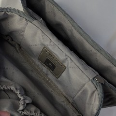 BVLGARI Gray Travel Toiletry Bag Zip Pouch with Handle Cosmetic Case