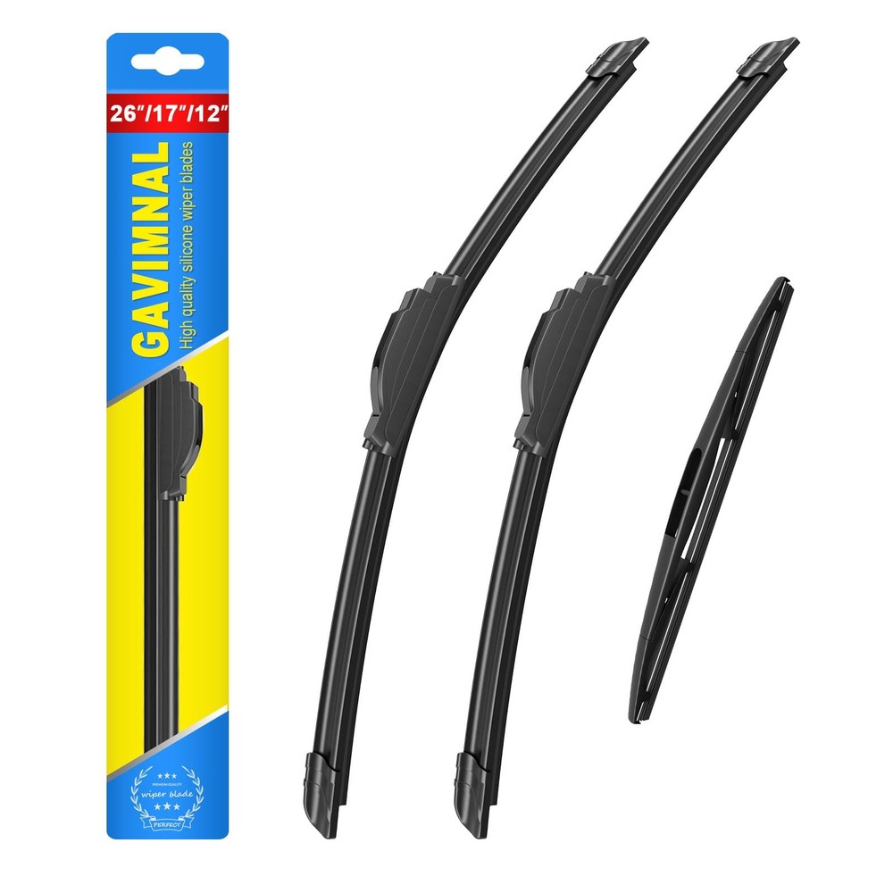 26&Prime;, 17&Prime;, 12&Prime; Windshield Wiper Blades Set for Honda CRV 20172022 AllSeason