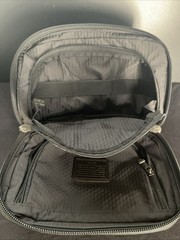 Tumi Alpha Bravo Riley Leather Travel Toiletry Kit Hanging Pouch Black