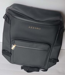 AZZARO Backpack New Black Faux Leather Carry Laptop Ipad and Other Travel Items