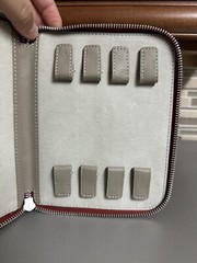 AWAY Travel The Jewelry Sleeve Cranberry Leather Bag Limited Edition EUC