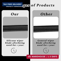4 Pack Windshield Wiper Blades Refills, DIY Adjustable Windscreen Wiper Rubber S